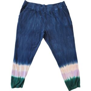 Wildfox Woman’s Hombré Print Navy Sweatpants size XXL